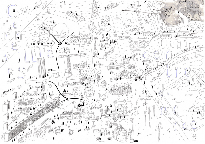 Figure 4. Cartographie sensible de la ville de Gennevilliers : dessiner « sa » ville, partager son ressenti de l’espace 